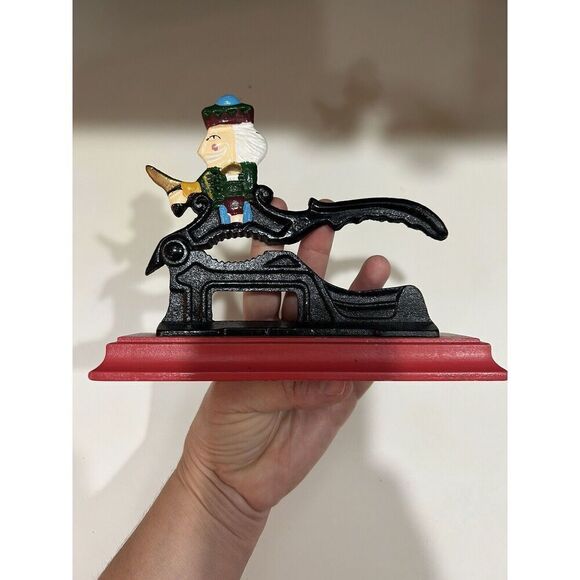 Vintage Cast Iron Hand Painted Nutcracker Table Top Heavy Duty 7" Christmas - Picture 5 of 6